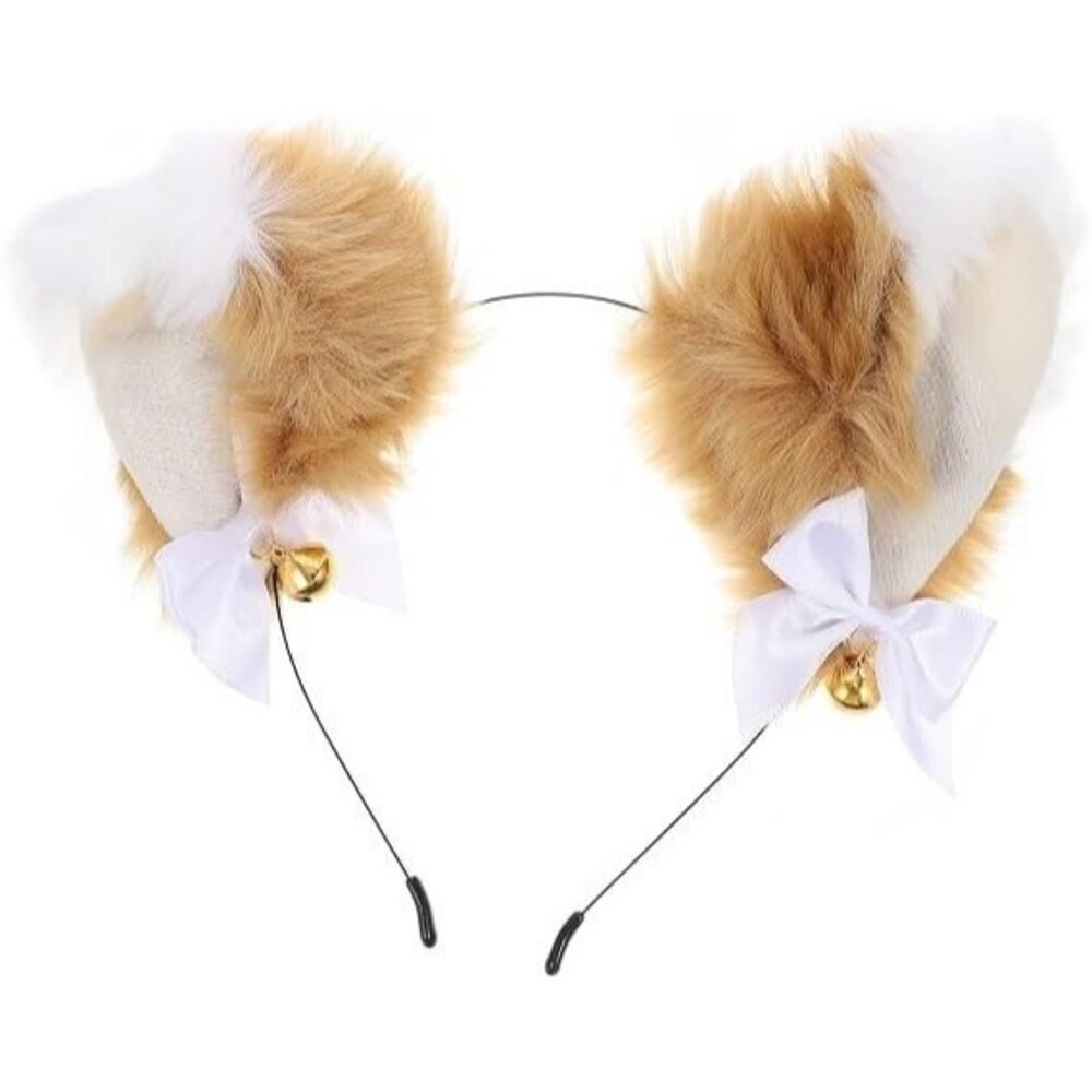 Cat Ears Headband with Bells Plush / Anime / Costume, Cosplay - BRONZE
